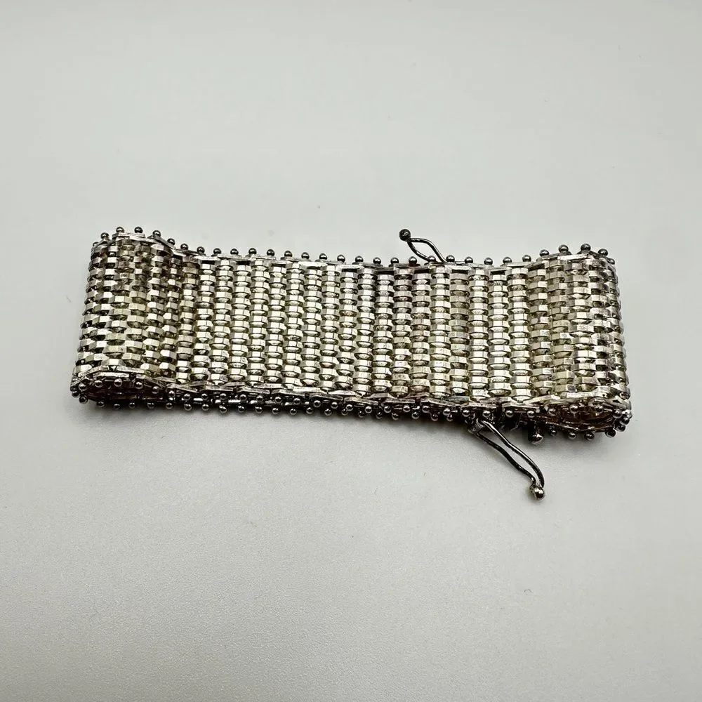 Unbelievable solid Sterling silver‎ mesh like bracelet!